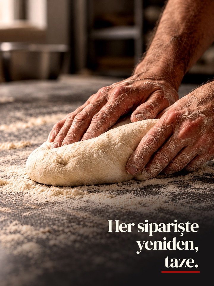 Her siparişte yeniden, taze
